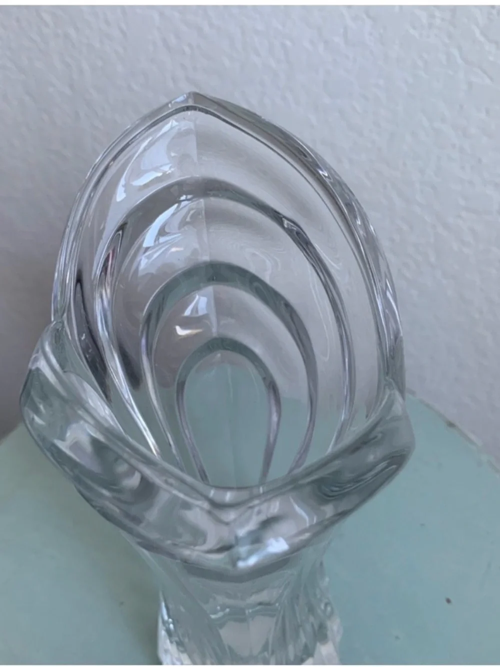 MIKASA Spring Flair Vase 8” Crystal Vintage With Box Tag Japan Discontinued